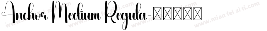 Anchor Medium Regula字体转换